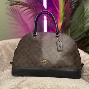 Coach full size leather Sierra Satchel Dome- Signature Canvas brown F27584